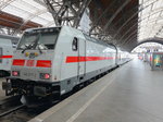 Leipzig Hbf,  auf Gleis 18 steht 146 577-2 mit einem IC am 07.