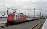 101 076 schob am 21.06.16 ihren IC 2447 aus dem Leipziger Hauptbahnhof nach Dresden.
