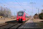 442 709 (Bombardier Talent 2) von DB Regio Südost als RE 18390 (RE10) von Cottbus nach Leipzig Hbf durchfährt den Bahnhof Leipzig-Thekla auf der Bahnstrecke Leipzig–Eilenburg (KBS