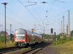 RB 26708 aus Weienfels nach Leipzig Hbf fhrt am 15.8.2009 in Leipzig-Leutsch ein.