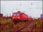 Der wirklich allerletzte Regelzug verlsst am Abend des 09.06.2001 den Bayerischen Bahnhof in Leipzig. (gescanntes Foto)