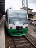 Der VT 37 der Vogtlandbahn machte in Lichtenfels eine lngere Pause.