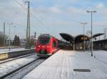 442 307 und 442 272 verlassen am 03. Dezember 2012 als RE von Sonneberg bzw. Jena nach Nrnberg Hbf den Bahnhof Lichtenfels.