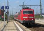 111 227-5 erreicht am 06. Mai 2013 mit einer RB von Bamberg nach Saalfeld den Bahnhof Lichtenfels.