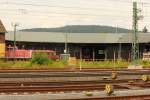Blick auf den Lokschuppen des ehemaligen BW Lichtenfels am 13.08.2011.