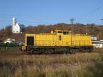 V150.01,am 12.November 2011,unterhalb vom Schlo auf dem Bahnhof in Lietzow.