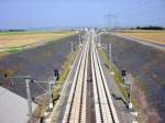 Von Richtung Frankfurt kommend - Blick auf Bahnhof Limburg, Neubaustrecke FFM - Kln, SEP2002