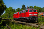 245 037 zieht 218 481-0 von Lindau in Richtung Friedrichshafen. 26.5.17