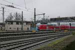 Am 16.12.2017 ist am Bahnhof von Lindau von der über 100 Jahre alten und in der Zwischenzeit abgerissenen Thierschbrücke nichts mehr zu sehen.