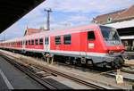 Bnrbdzf mit Zuglok 218 409-1 der DB ZugBus Regionalverkehr Alb-Bodensee GmbH (RAB) (DB Regio Baden-Württemberg) als RE 4226 bzw.