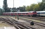 Abgestellter Regionalzug mit 218 434-9 in Lindau Hbf.17.09.12