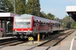 Soeben aus Friedrichshafen Stadtbhf.eingefahren,Diesel Regio 528 550.Lindau 17.09.12
