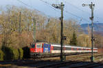 421 394-8 zieht ihren Eurocity durch die Signalanlagen Lindau Reuting gen Lindau Hbf.4.2.17 