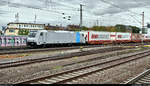 KLV-Zug (Mars Logistics) mit 185 697-0 der Railpool GmbH, vermietet an die Retrack GmbH & Co.
