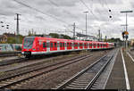 Nachschuss auf 423 513-1 und 423 962-0 der S-Bahn Stuttgart, die die Abstellgruppe des Bahnhofs Ludwigsburg Richtung Kornwestheim Pbf verlassen.