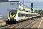 8442 806 und 8442 802 (Bombardier Talent 2) der Abellio Rail Baden-Württemberg GmbH als verspätete RB 19520 (RB17a) von Stuttgart Hbf nach Pforzheim Hbf bzw.
