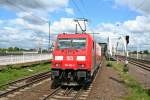 185 402-5 als Lz auf dem Weg nach Mannheim Rbf am Nachmittag des 24.05.14 in Ludwigshafen (Rhein) Mitte.