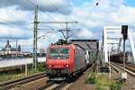 482 008-0 mit einem gemischten KLV-Zug in Richtung Norden am Nachmittag des 24.05.14 in Ludwigshafen (Rhein) Mitte.