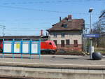 Blick im Bahnhof Ludwigslust beim warten auf die Weiterfahrt von Ludwigslust in Richtung Sylt am 18.