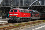 D-DB 218 366-3, D-DB 101 127-9 und D-DB 80-91 126-5 (Bpmmbdzf 286.1) fuhren am 14.09.2025 mit dem IC 2262 nach Rostock Hbf (WR).