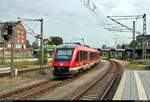 648 836-4  Echem  (Alstom Coradia LINT 41) von DB Regio Schleswig-Holstein (DB Regio Nord) ist in Lübeck Hbf auf Gleis 3 abgestellt.