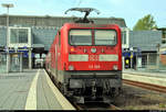 112 168-0 von DB Regio Schleswig-Holstein (DB Regio Nord) als RE 21465 (RE80) nach Hamburg Hbf steht im Startbahnhof Lübeck Hbf auf Gleis 7.