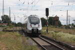 9442 118 fährt am 16 Juli 2025 von Lutherstadt-Eisleben Richtung Halle ab.