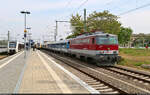 Ausfahrt für 1142 654-1  Helene  mit jungen Fahrgästen, die ein Wochenende in Magdeburg verbrachten, in Magdeburg Hbf auf Gleis 6.