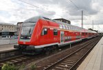 RB40 (RB17943) von Braunschweig Hauptbahnhof nach Burg(Magdeburg) verlässt am 1.8.2016 geschoben von 146 028 den Magdeburger Hauptbahnhof.