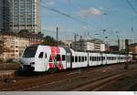 Triebzug 429 614  Süwex  der DB Regio verlässt am 21. September 2015 den Bahnhof Mainz.