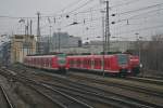 425 708-5 war zusammen mit 425 727-5 sowie 714 006 mit dem Tunnelrettungszug am Nachmittag des 21.12.13 im sdlichen Gleisvorfelds des Mannheimer Hbfs abgestellt.