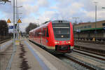 DB 612 001 erreicht Marktredwitz als RE nach Nürnberg. (26.02.2023)