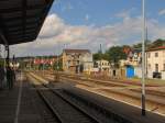 Bahnsteig 1 im ehemaligen preuischen Teil des Bf Meiningen; 04.09.2010