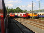 Ein Blick auf die Eloks stehen in Mönchengladbach-Hbf.