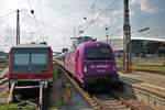 Die Länderbahn Siemens Taurus ALEXA 183 005-8 mit dem ALEX aus Hof am 11.08.20 in München Hbf
