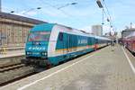 Die Länderbahn Siemens Eurorunner 223 068-8 mit dem ALEX nach Lindau am 14.08.20 in München Hbf 