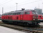 218 400, inzwischen abgestellt, weilte am 5.4.2013 im Starnberger Flügelbahnhof und wartete auf weitere Aufgaben.