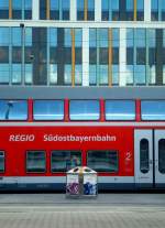 Impressionen vom Mnchner Hauptbahnhof: die Sdostbayernbahn. 29.4.2011