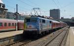 111 066 hat am 08.07.12 mit einer RB aus Mittenwald den Mnchner Hbf erreicht.