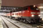 Die 218 440-6 in DT mit dem EC nach Zrich in Mnchen HBF am 14.12.2012