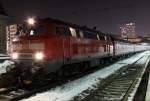 Die 218 469-5 mit der RB nach Buchloe in Mnchen HBF am 02.03.2013