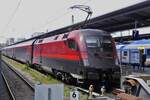 Railjet Lok 1116 217 hat ihren Zug von Budapest Keleti bis M�nchen Hauptbahnhof gezogen, wird in K�rze den Zug wieder nach Budapest schieben. 10.05.2026