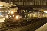 Den NZ Richtung Budapest keleti pu. zog am 02.11.2011 die 1116 153  Cats  ab Mnchen Hbf.