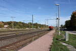 Der nicht mehr für den Personenverkehr genutzte Bahnsteig 4 in Neudietendorf, am 06.10.2022.