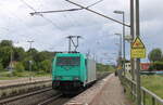 HLG 185 618-6 als Tfzf Richtung Erfurt, am 28.05.2024 in Neudietendorf.