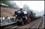 Stilecht wurde am 13.6.1997 der alte Rheingold mit der 18316 im Bahnhof Neustadt an der Weinstraße für die Fotografen bespannt!