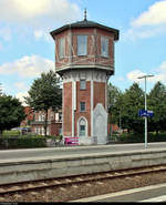 Blick auf den Niebüller Wasserturm.