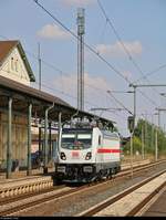 147 552 DB als Tfzf, von Halle (Saale) kommend, parkte kurz und überraschend im Bahnhof Nordhausen auf Gleis 1 direkt vor dem Bahnhofskiosk.