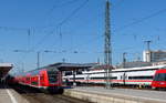 Nürnberg Hbf. Am RE nach München wird nochmal für freie Sicht gesorgt. 07.04.2019