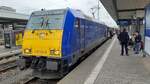 Die 146 522 von SRI Rail Invest bespannt am 28.04.2024 den RE 90 von Nürnberg nach Schwäbisch Hall-Hessental